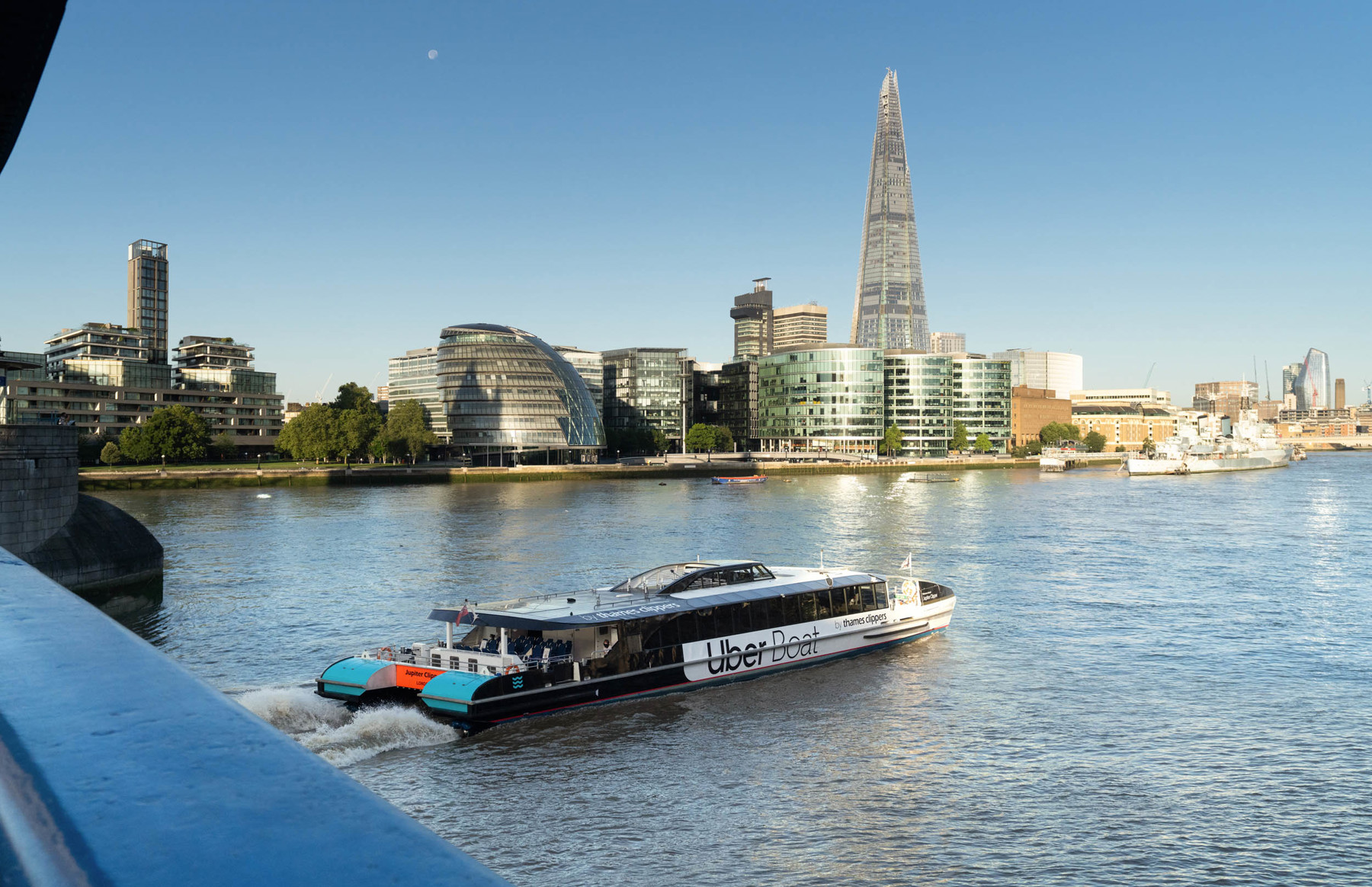 Boat In Front Of More London (With The Shard)