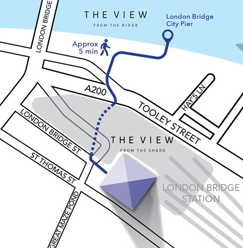 Get from The Shard to London Bridge City Pier