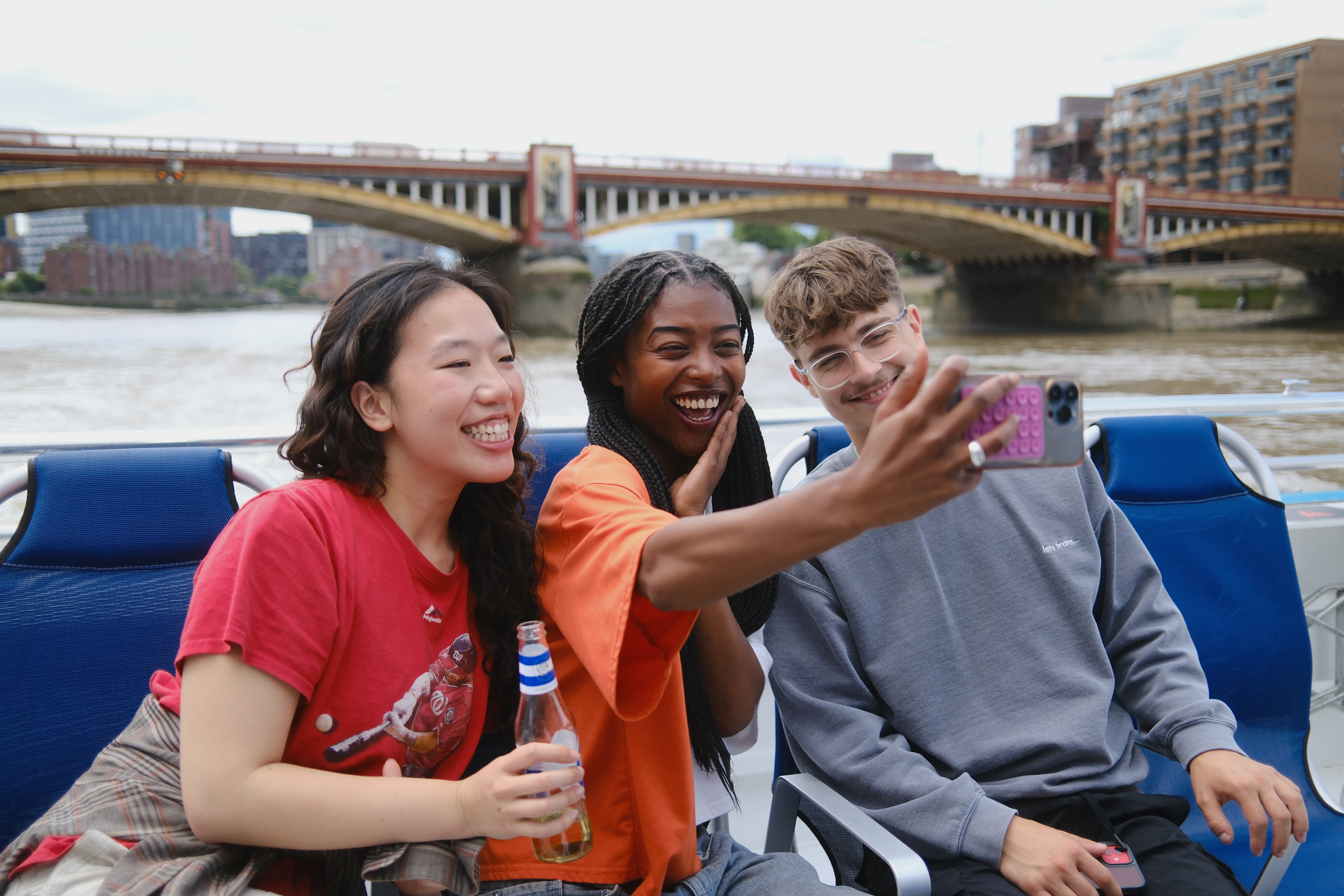 Friends taking a selfie
