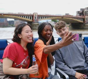 Friends taking a selfie