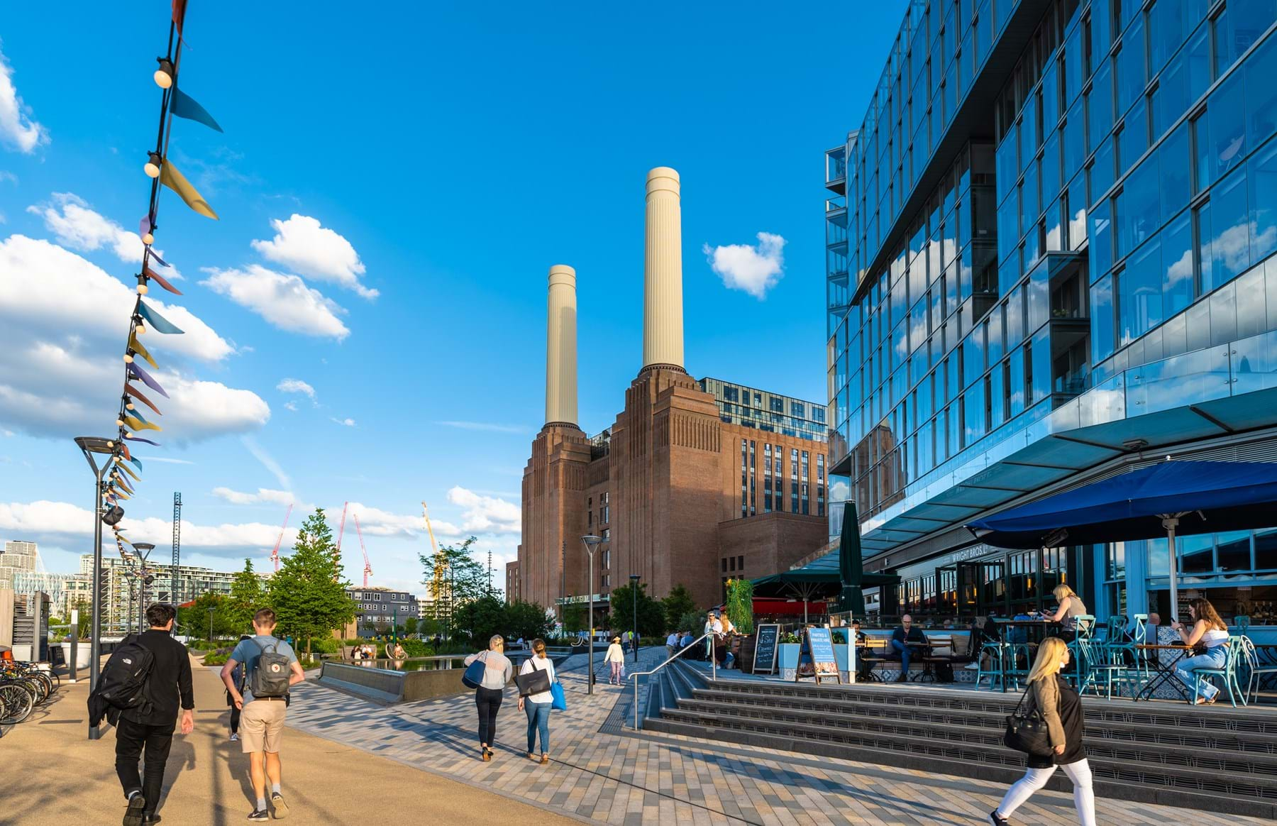 Battersea Power Station From Circus West Village Dusk