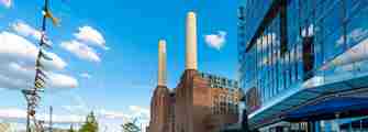 Battersea Power Station From Circus West Village Dusk